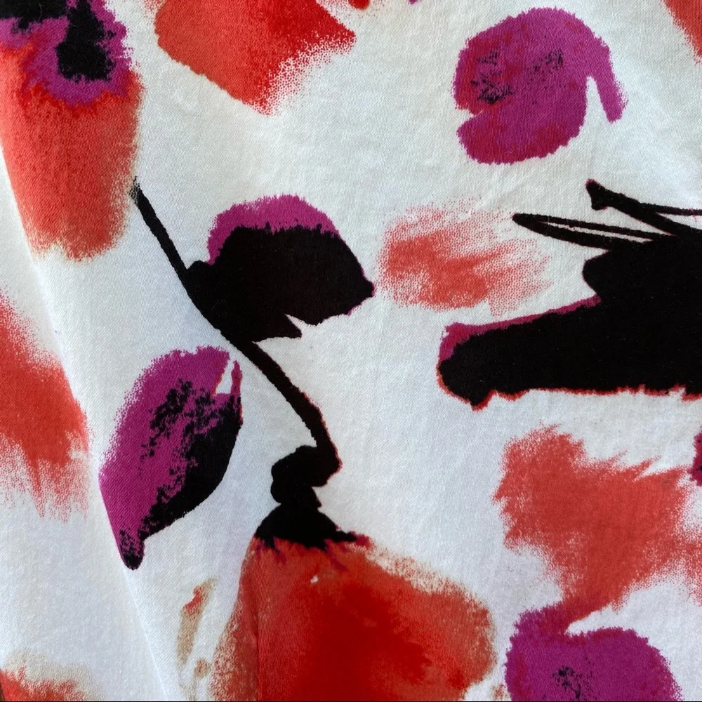 East 5th Orange Floral Sleeveless Dress 14 - Picture 7 of 7